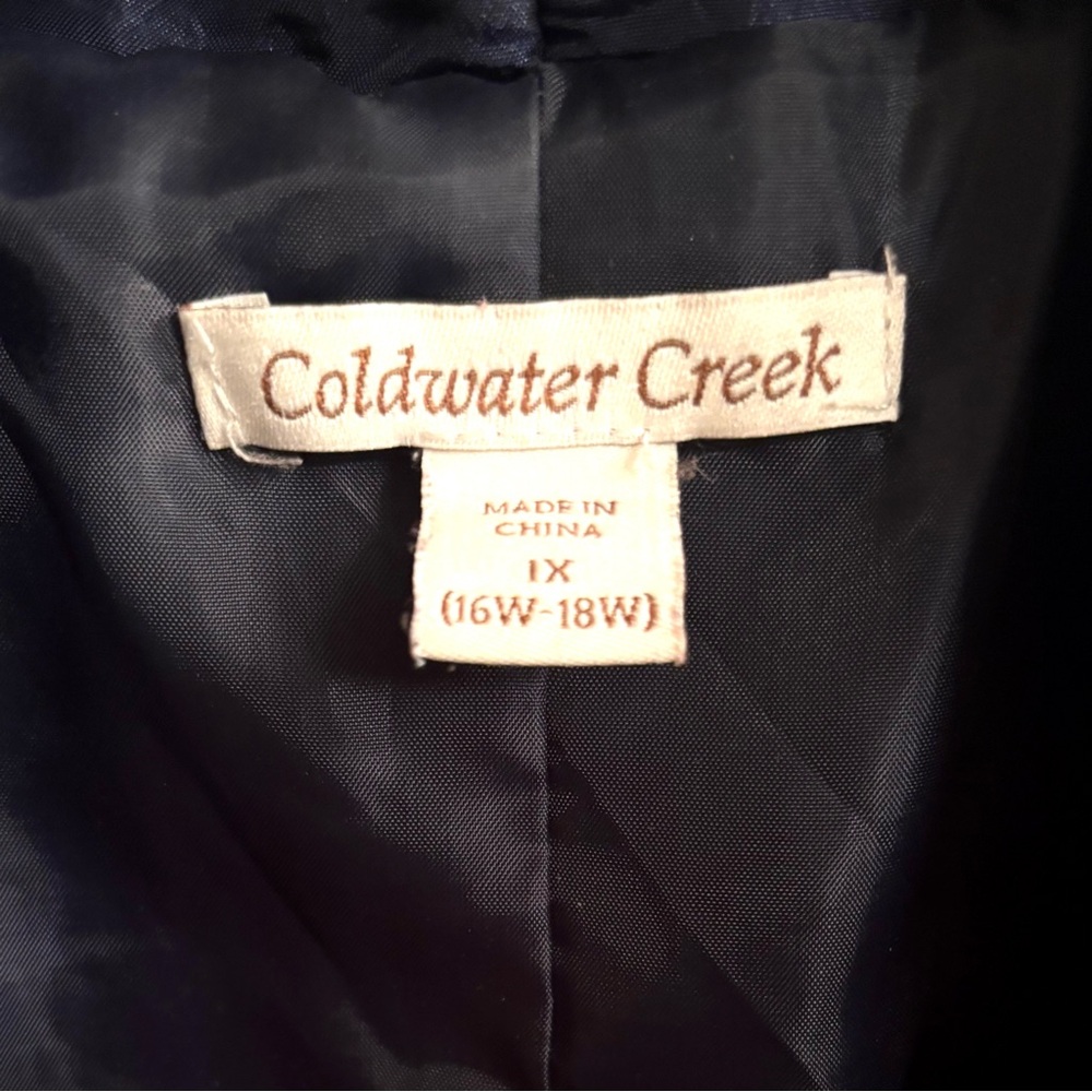 1X Coldwater Creek Midnight Blue Quilted Vest - Picture 3 of 7